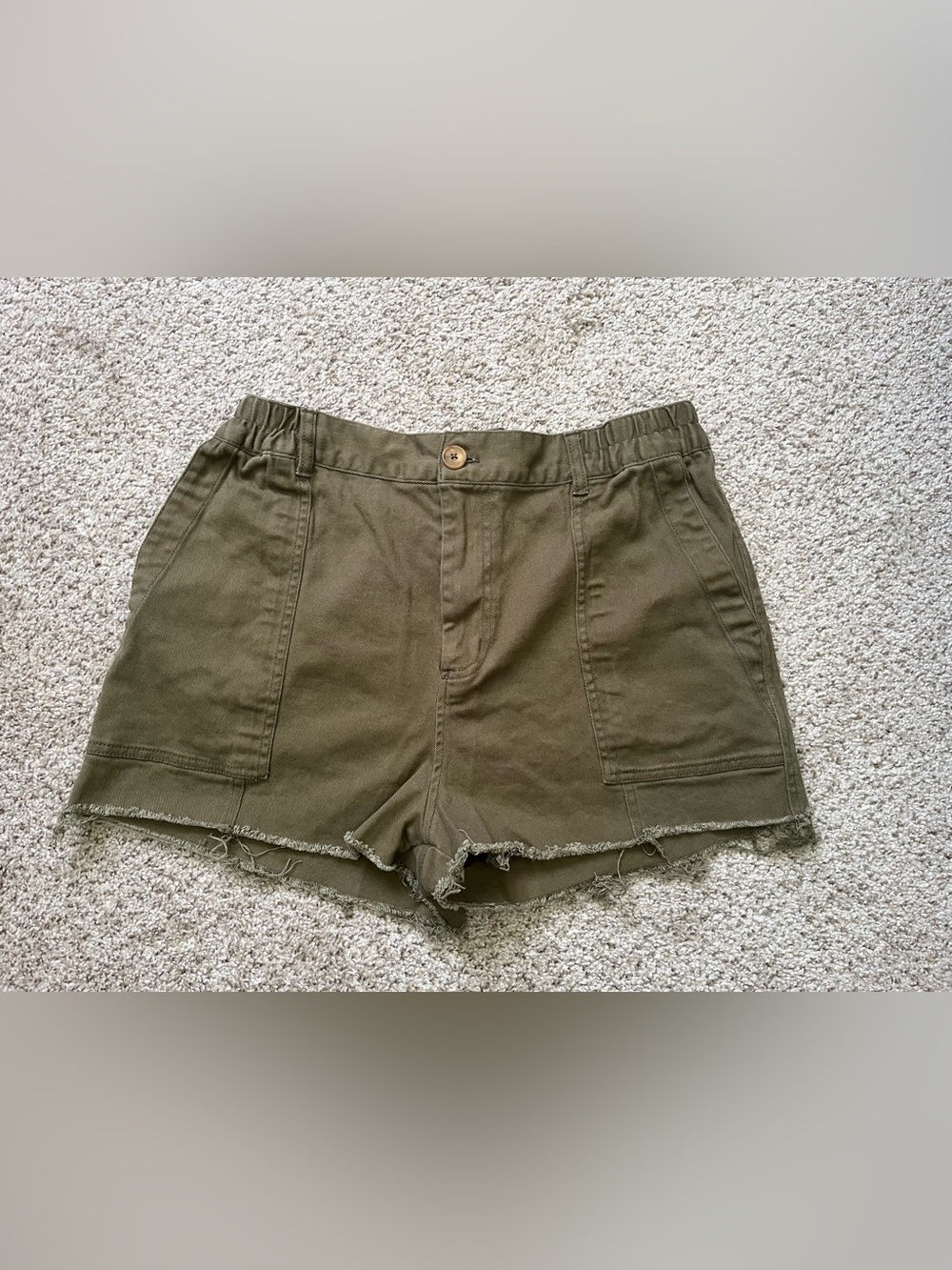 UGG Distressed Elastic Waistband Cargo Shorts Women’s Size XL